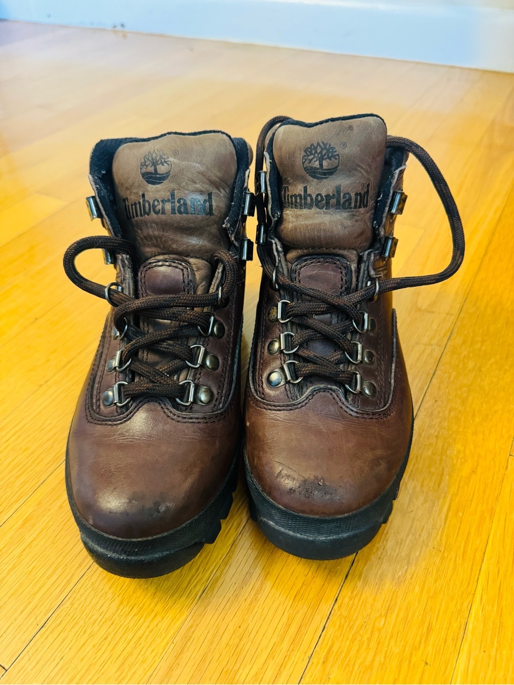 Vintage Timberland 95311 Brown Leather Trail Hiking Boots Size 6M Made Thailand